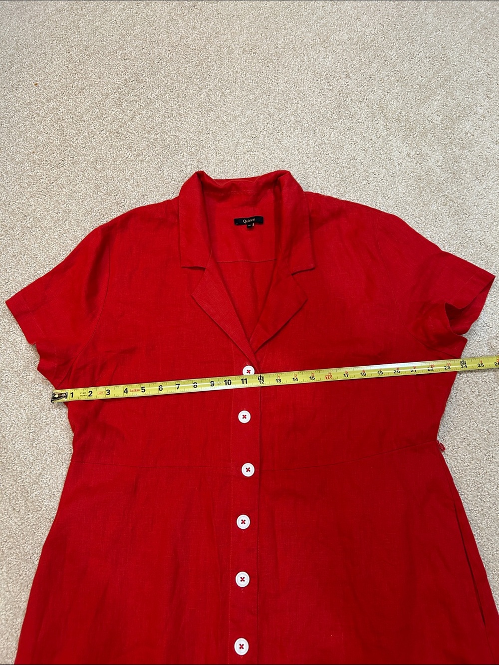 Quince 100% European Linen Button Front Dress Chile XL - Picture 14 of 14